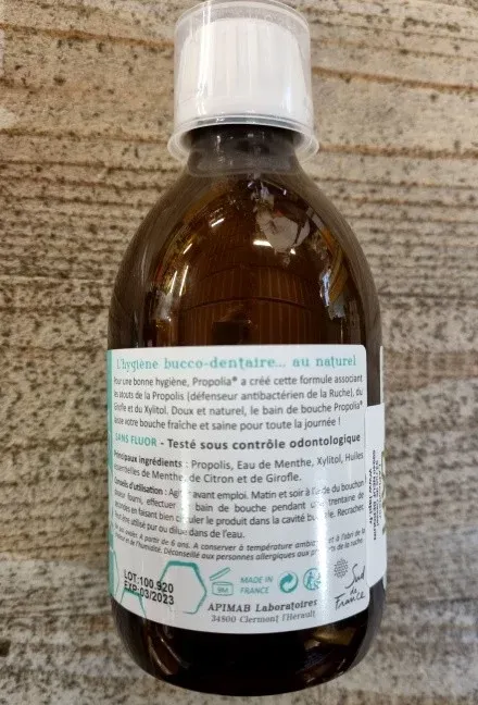 Bain de bouche – Propolis, Menthe et Xylitol 300 ml – Propolia – Image 2