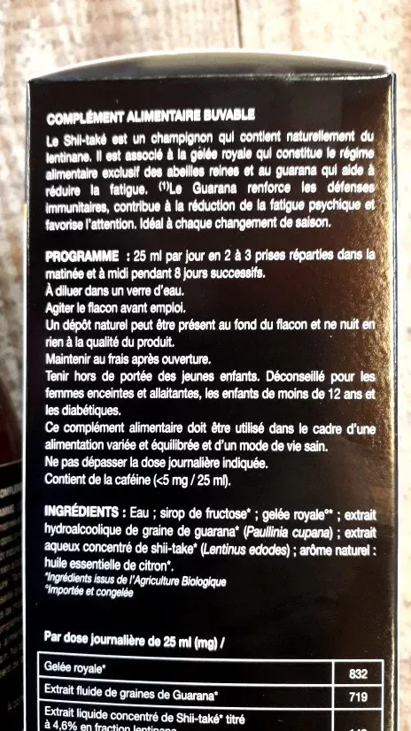 Sirop super revitalisant BIO Shiitake et gelée royale 200ml – Redon – Image 3