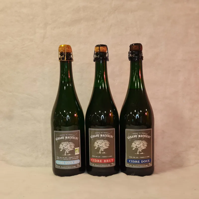 Cidre 75cl BIO, Brut, Doux, Poiré et Rosé