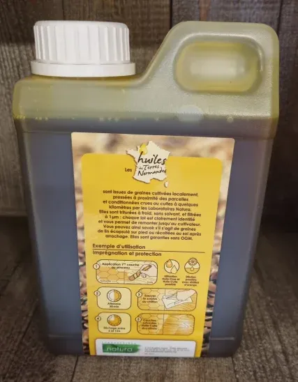 Huile de Lin Crue – 1 litre – PROMOTION – Image 3