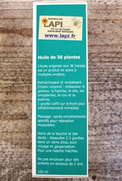 Huile 36 plantes originale – flacon de 100ml – Image 4