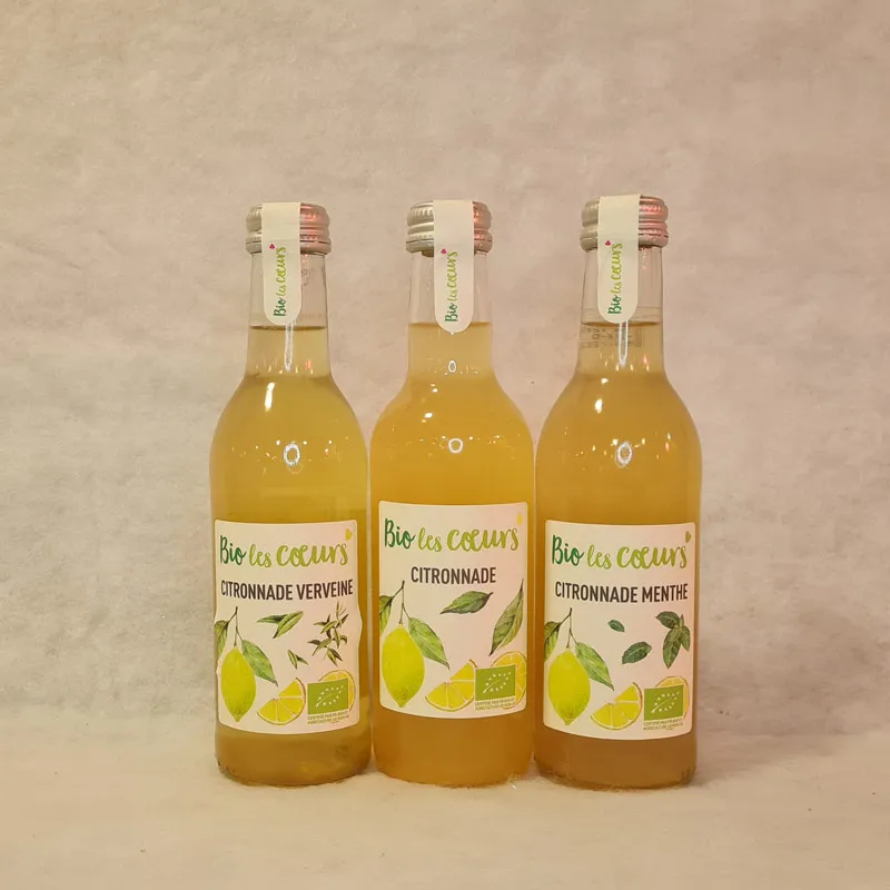 Citronnade nature, verveine ou menthe