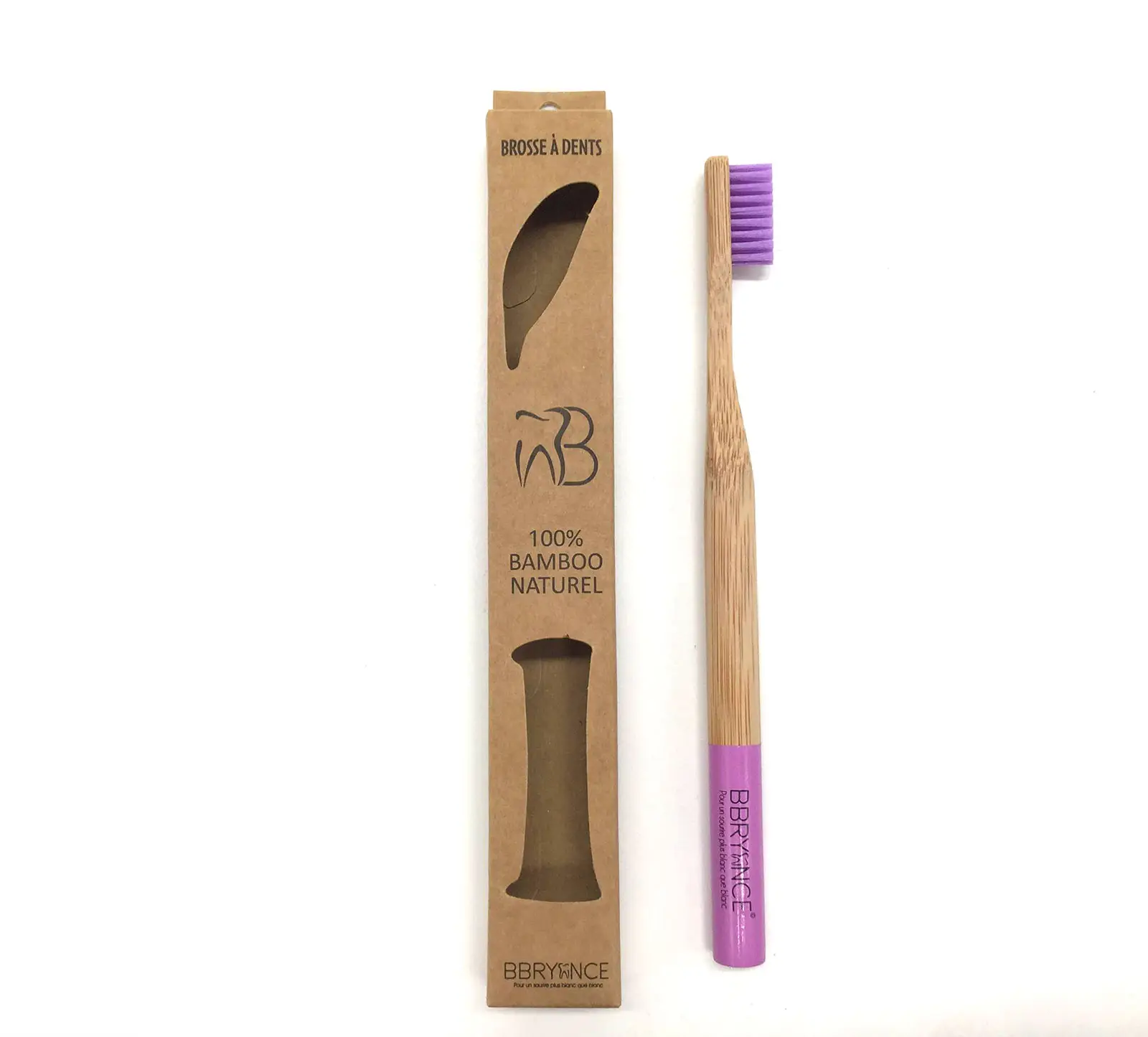 Brosse à Dent Bambou Souple Violet – Denti Smile