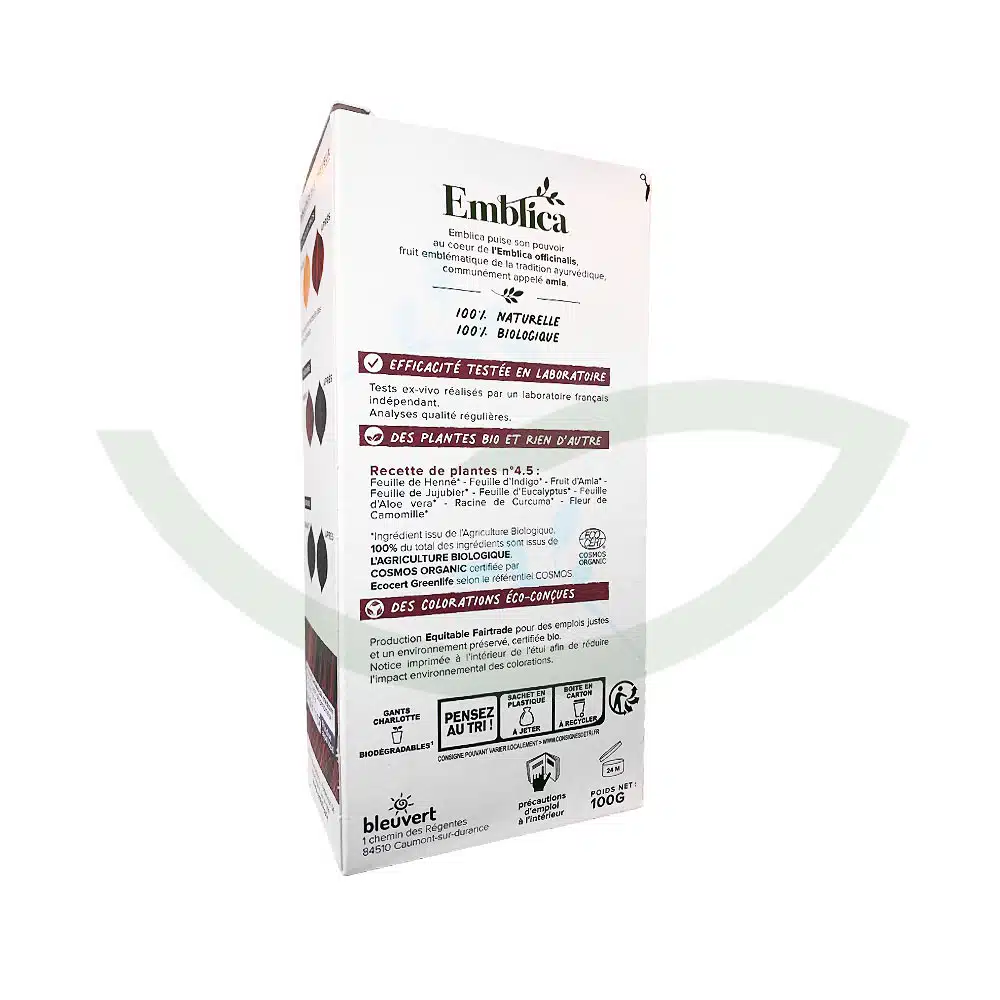 Coloration végétale châtain acajou – 100g – Emblica – Image 2