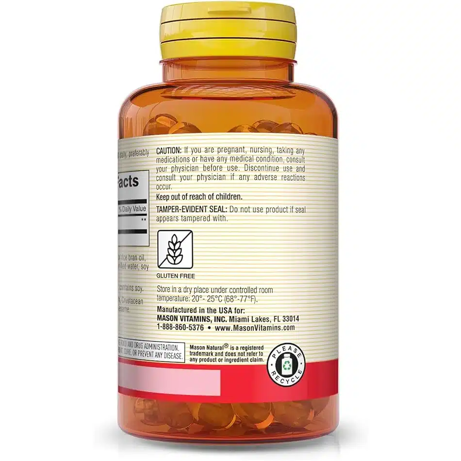Co Q 10 100 mg – 60 gélules – Mason Natural – Image 3