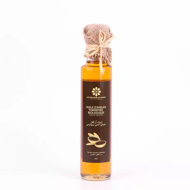 Huile d’Argan torréfiée bio – 250ml – Les douceurs du Maroc