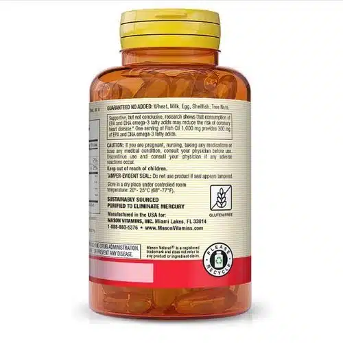 Huile de Poisson – 60 capsules – 1000 mg – Mason Natural – Image 2