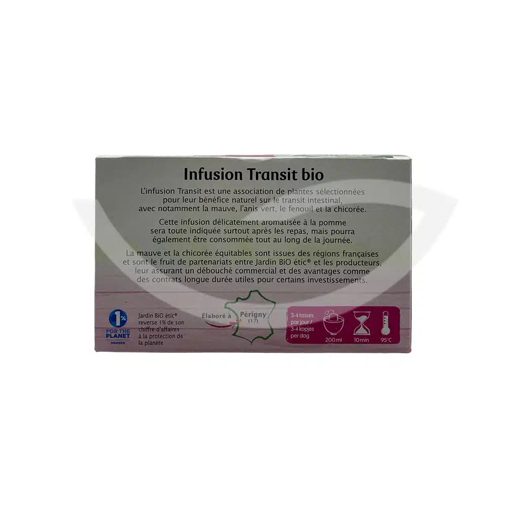 Infusion transit saveur pomme – 20 sachets – Jardin BIO – Image 2