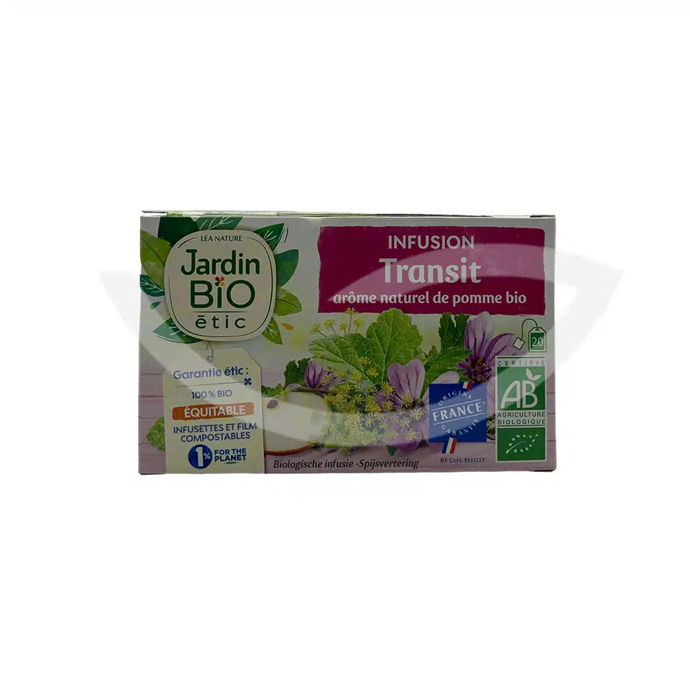 Infusion transit saveur pomme – 20 sachets – Jardin BIO