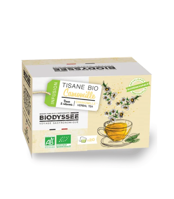 Tisane camomille – 20 sachets – Biodyssée