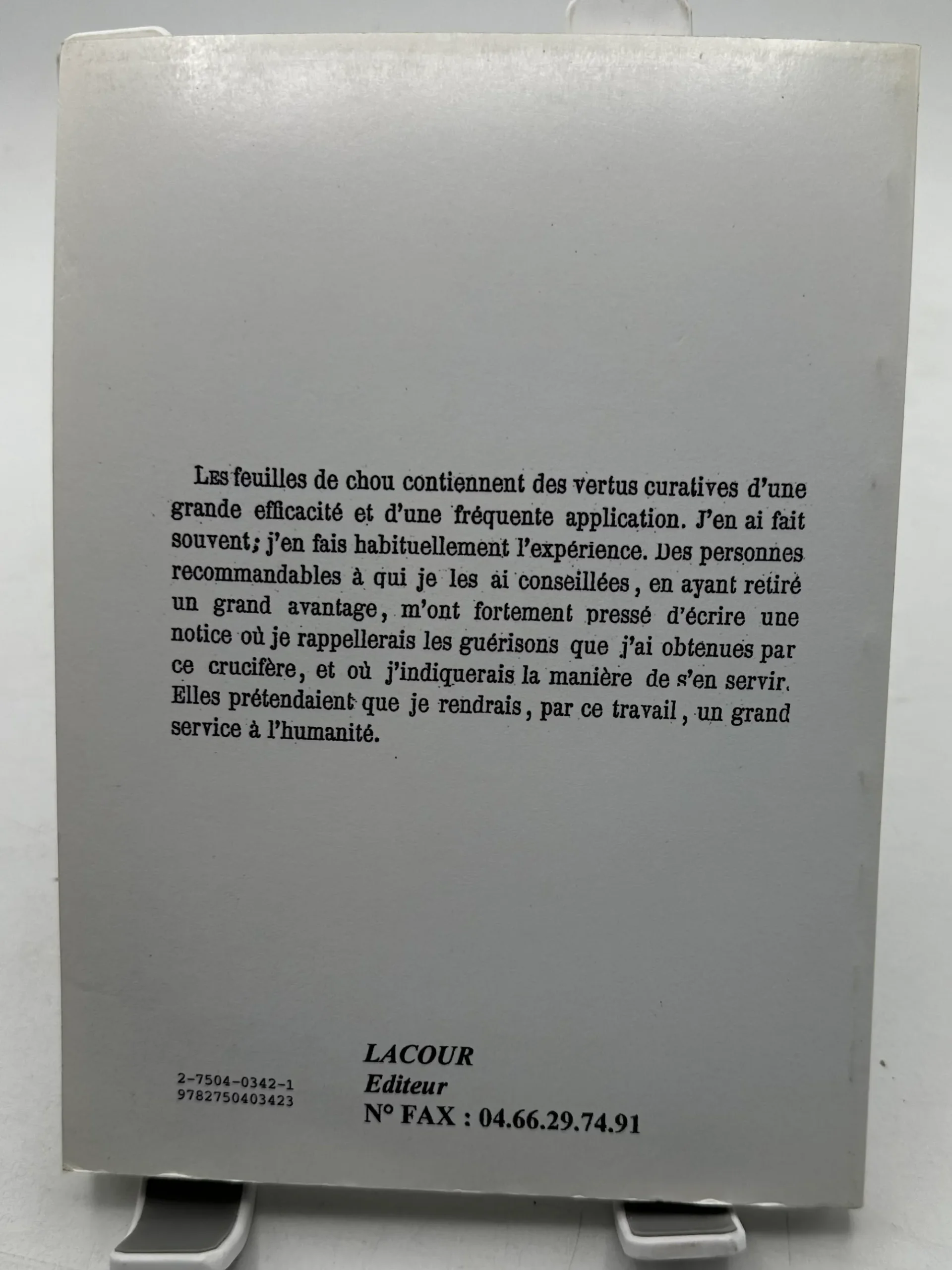 Notice sur les propriétés médicinales de la feuille de chou et sur son mode d’emploi (Rediviva) Blanc, A. – Image 2