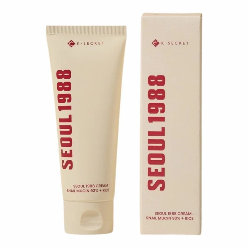KSECRET Creme SEOUL 1988 – Snail Mucin 93% + Rice – 100 ml – Régénération et Éclat Naturel