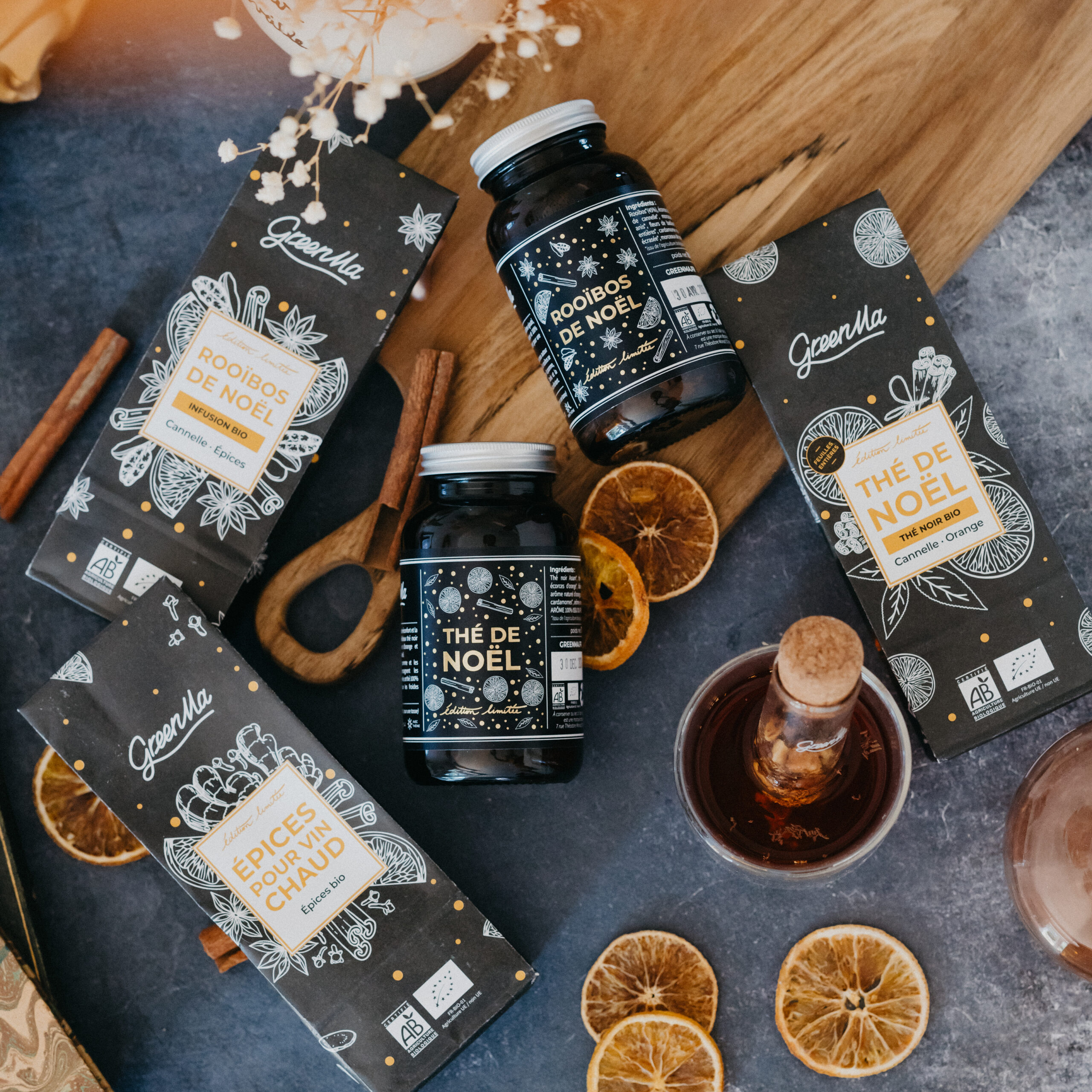 Thé de Noël bio, Eco-recharge kraft 75g – Image 3