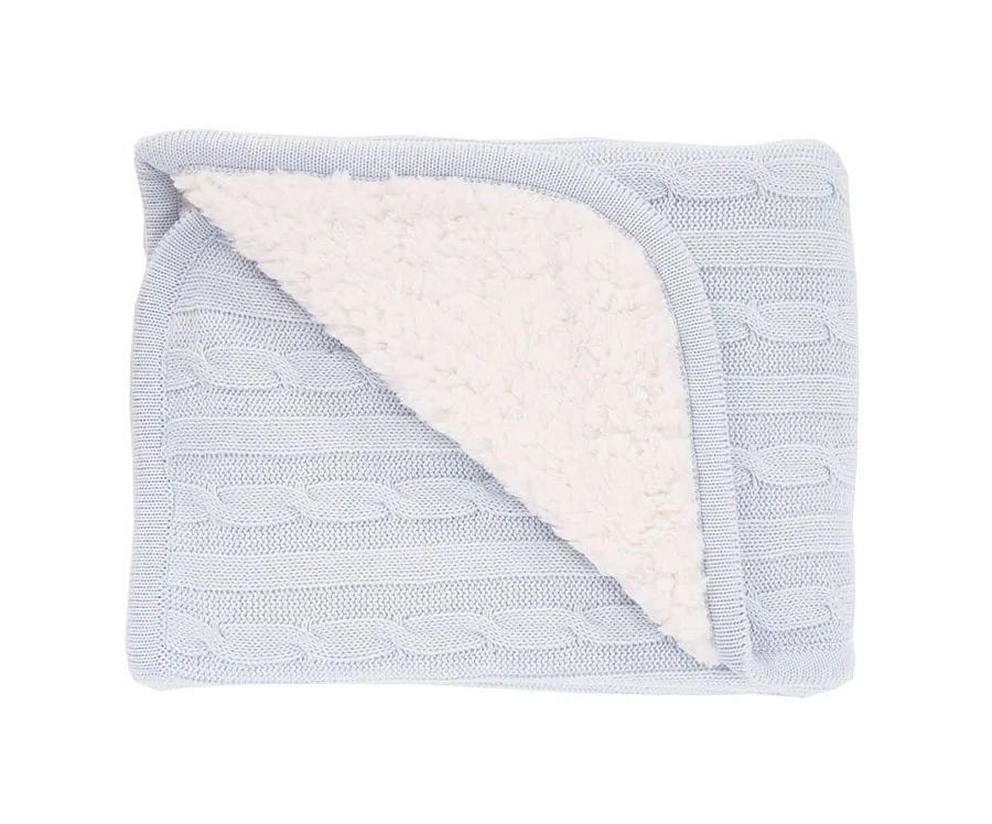 Kikkaboo Couverture Sherpa Bleu – Image 2